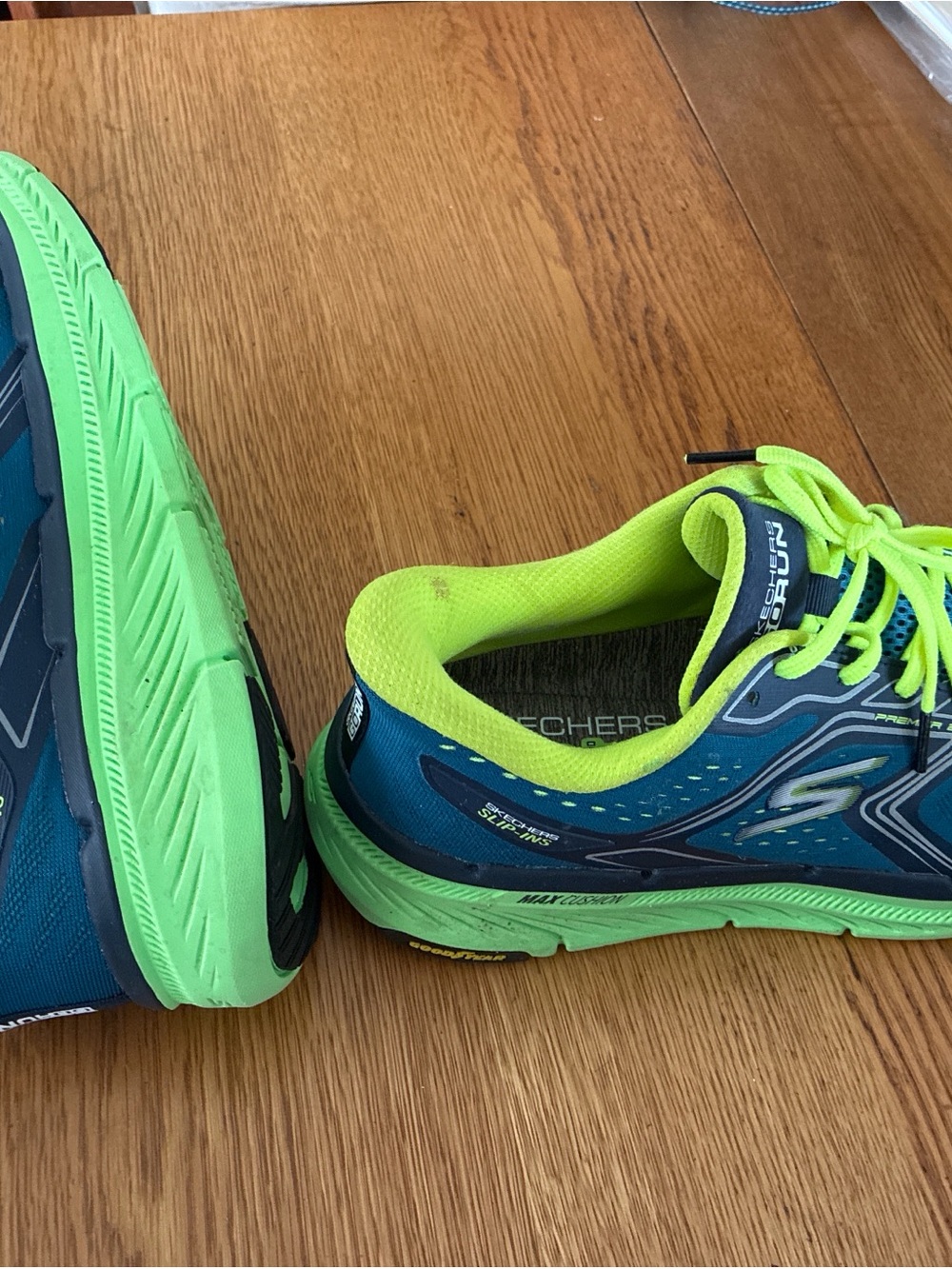 Skechers Kids Teal & Neon Green Running Sneakers
